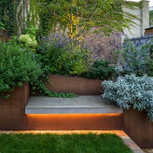 Kensal Rise garden design with bench